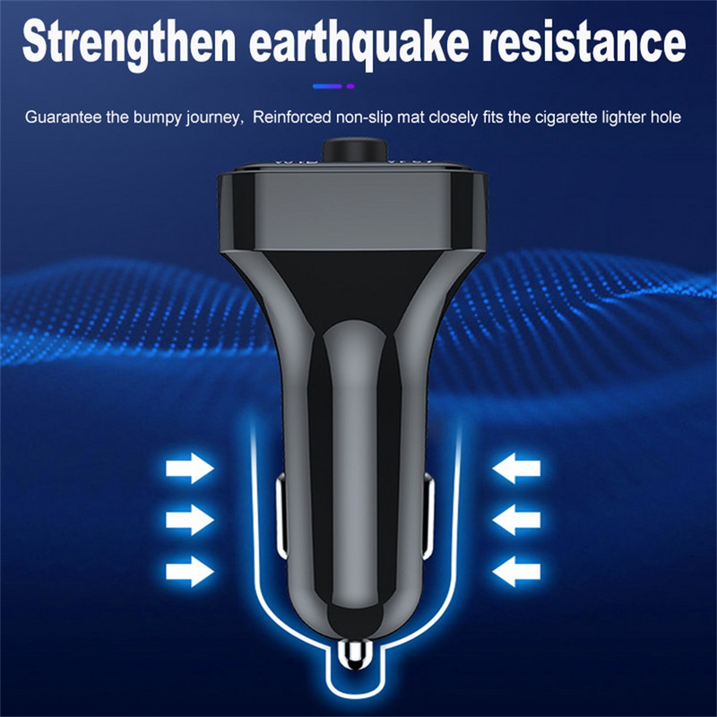 Auto juhtmevaba 5.0 FM-saatja modulaator Automaatne MP3-mängija vabakäe-helivastuvõtja USB-kiirlaadimise toega TF U kettaesitus