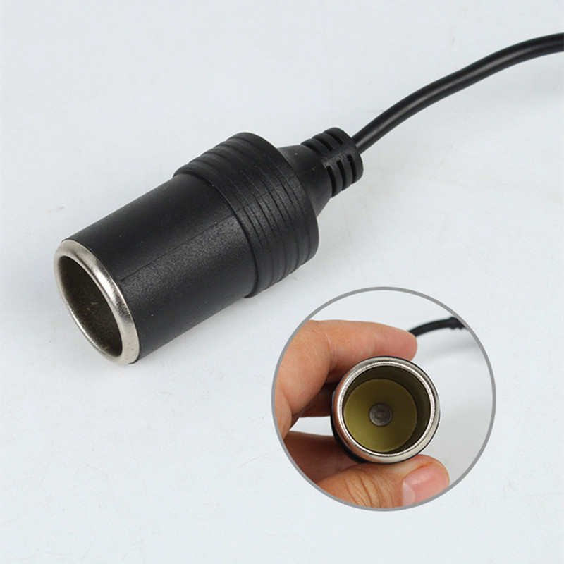 Konverterio adapteris Laidinis valdiklis USB prievadas prie 12V automobilio cigarečių degiklio lizdo moteriško maitinimo laido