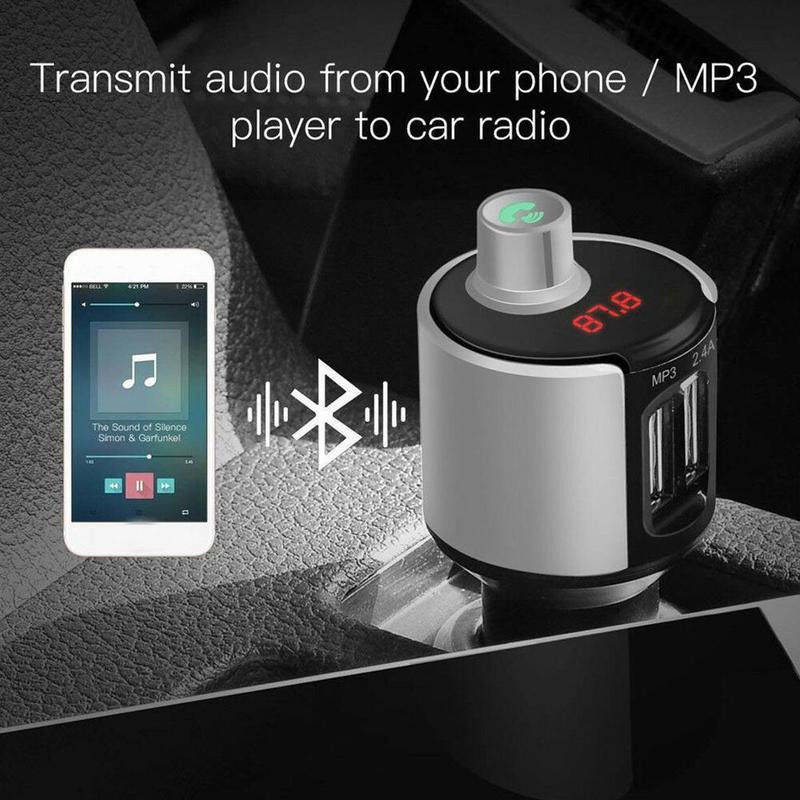 Transmițător FM fără fir Bluetooth Kit Mâini libere Adaptor Încărcător Player Auto MP3 Auto Modulator Auto 3.4A USB Dual Radio