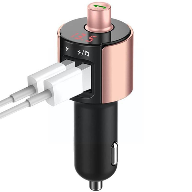Transmițător FM fără fir Bluetooth Kit Mâini libere Adaptor Încărcător Player Auto MP3 Auto Modulator Auto 3.4A USB Dual Radio