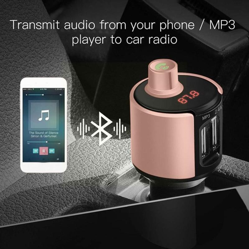 Transmițător FM fără fir Bluetooth Kit Mâini libere Adaptor Încărcător Player Auto MP3 Auto Modulator Auto 3.4A USB Dual Radio