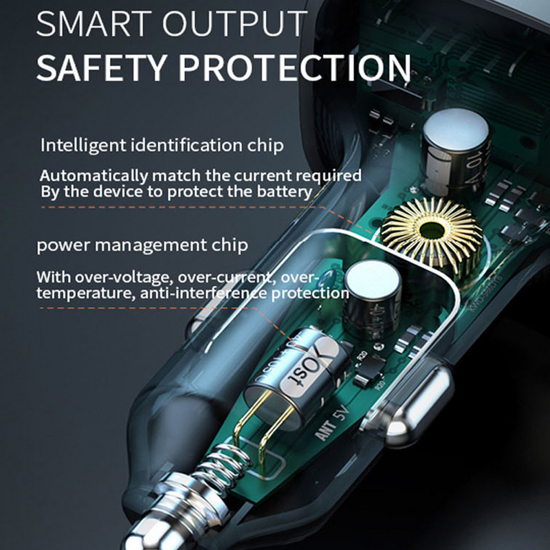 Încărcător auto PD 25W Transmițător FM dublu USB Adaptor Bluetooth Mâini libere fără fir Stereo Mp3 Player Lumini colorate Modulator FM