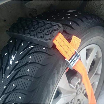 1PC Ανθεκτικά PU αντιολισθητικά μπλοκ έλξης ελαστικών αυτοκινήτου με τσάντα έκτακτης ανάγκης Snow Mud Sand Tire Chain λουριά για Snow Mud Ice