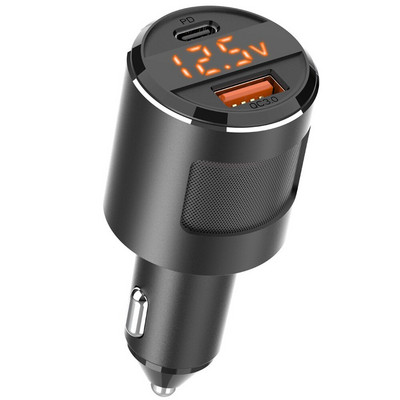 Jauna Mini 65WPD ātrās uzlādes galviņa, kas pilnībā saderīga ar QC3.0 automašīnas cigarešu šķiltavu, USB automašīnas lādētāju, automašīnas lādētāju