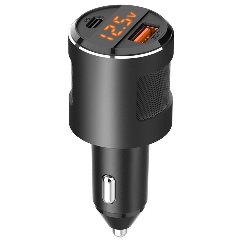 Jauna Mini 65WPD ātrās uzlādes galviņa, kas pilnībā saderīga ar QC3.0 automašīnas cigarešu šķiltavu, USB automašīnas lādētāju, automašīnas lādētāju