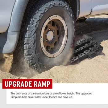 2 τεμάχια νάιλον 58 εκ. Πλάκες έλξης για ανάκτηση αυτοκινήτου εκτός δρόμου Ίχνη έκτακτης ανάγκης Υπέρ-σκληρό Τακάκι για SUV ATV Sand Mud Snow Rescue