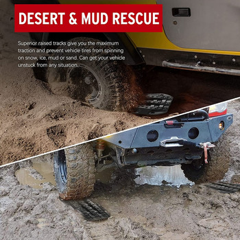 2PCS Найлон 58cm Off-Road Car Recovery Тракционни дъски Аварийни писти Супер здрави подложки Подложка за SUV ATV Пясък Кал Сняг Спасяване