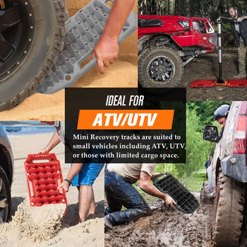 Πολυλειτουργικό στρώμα έλξης ανάκτησης για 4X4 ATV SUV Off-Road Boards with Jack Lift Base Mud Sand Snow Emergency Tire Ladders