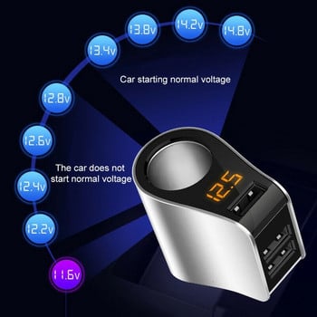 12V-24V гнездо за автомобилна запалка Сплитер Автоматично USB зарядно устройство 3 USB зарядни гнезда за запалка Захранващ адаптер