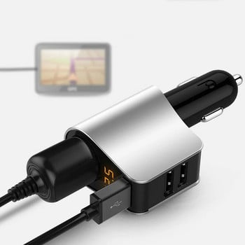 12V-24V гнездо за автомобилна запалка Сплитер Автоматично USB зарядно устройство 3 USB зарядни гнезда за запалка Захранващ адаптер