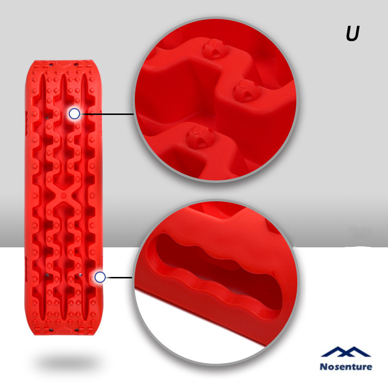 105*28CM Recuperare tracțiune șenile Scară pentru anvelope pentru extracția vehiculelor de zăpadă cu nisip Covorașe de tracțiune pentru plăci pentru orificii de noroi off-road/1 buc