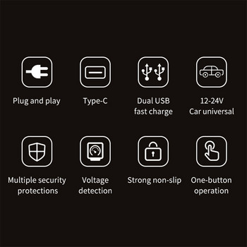 2023 80 W Splitter Φορτιστής αυτοκινήτου Αναπτήρας τροφοδοσίας για Xiaomi Redmi Note 8 USB C Τηλεφωνικά Gadgets Fast Charging Car