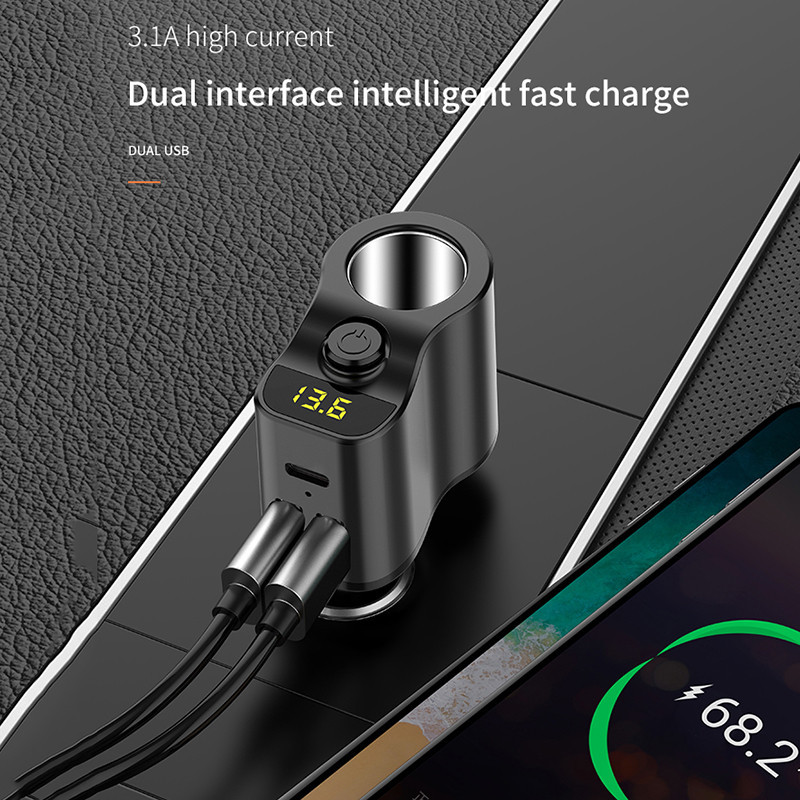 2023 80 W splitter autolaadija toiteadapter tulemasin Xiaomi Redmi Note 8 USB C-tüüpi telefoni vidinad kiirlaadimisauto jaoks
