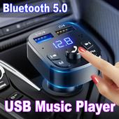 Αυτοκίνητο Hands-free Ασύρματο πομπό Bluetooth FM Φορτιστής MP3 TF U Δίσκος Αναπαραγωγή μουσικής Οθόνη LED Bluetooth Διπλός φορτιστής αυτοκινήτου USB