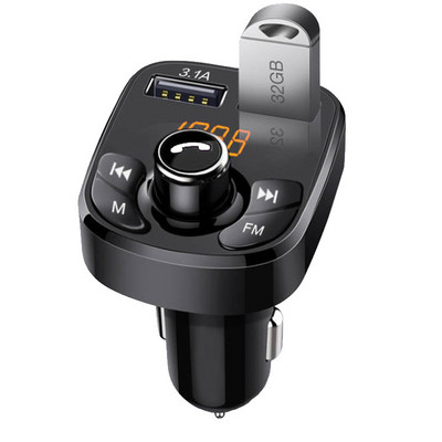 kebidu FM πομπός αυτοκινήτου Ασύρματο Bluetooth 5.0 FM Radio Modulator Car Kit 3.1A USB Car Charger Handsfree Aux Audio MP3 Player