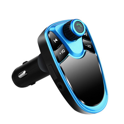 Автомобилен Bluetooth FM трансмитер Безжичен комплект за свободни ръце MP3 Музикален плейър Карта 5V 2.1A USB зарядно FM модулатор