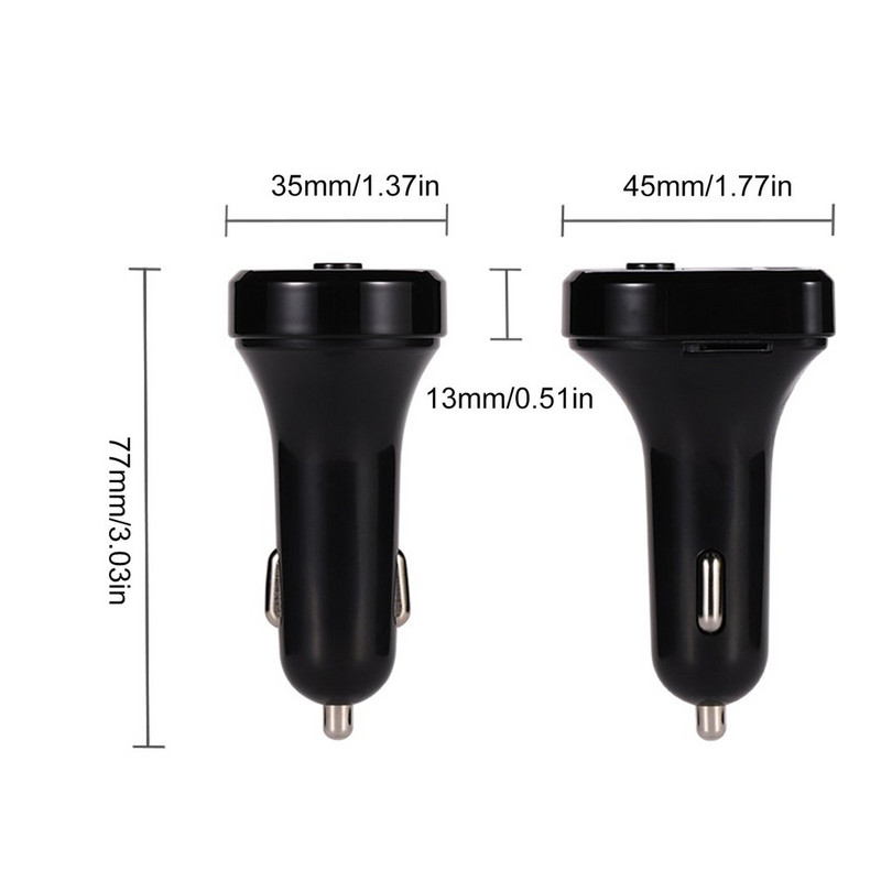 Kit auto E5 Player MP3 Transmițător FM Auto AUX Modulator auto fără fir Radio USB Încărcător auto Telecomandă