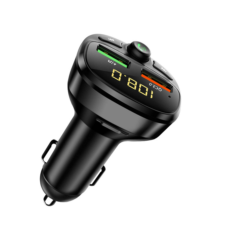 Player MP3 auto Transmițător audio fără fir Adaptor audio radio auto compatibil Bluetooth cu încărcător rapid USB