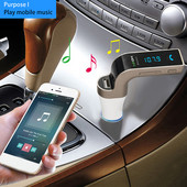 Transmițător FM Bluetooth 5.0 Încărcător rapid de mașină USB dublu Receptor audio fără mâini fără fir Player MP3 automat Transmițător FM