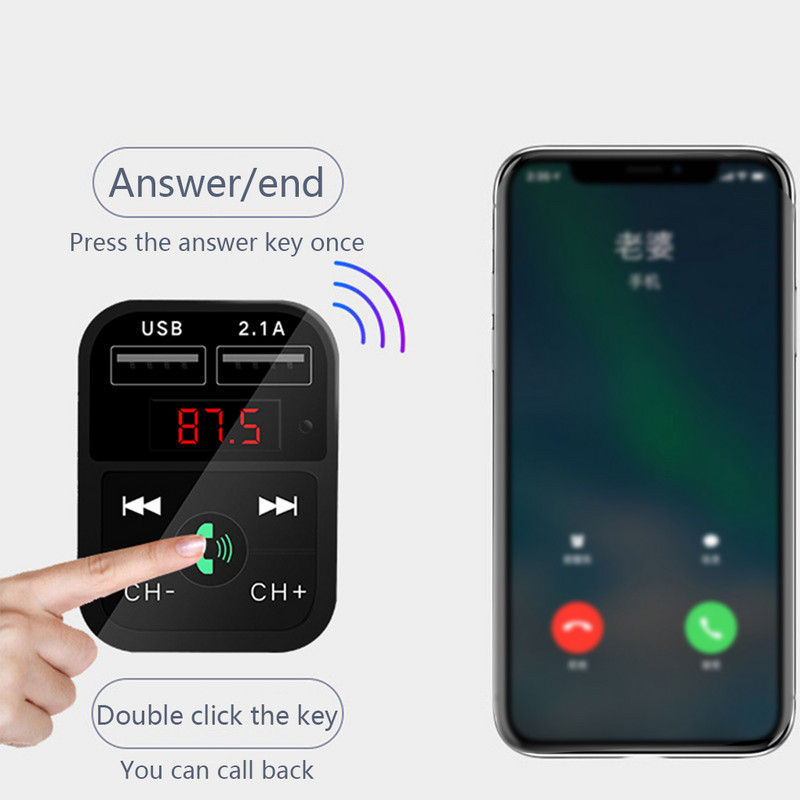 Transmițător automat compatibil cu Bluetooth Card de memorie fără fir de 1 2 inchi Funcție de memorie Receptor audio Player muzical Argintiu