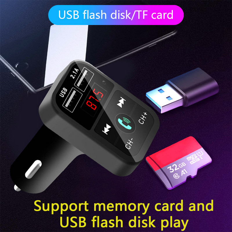 Transmițător automat compatibil cu Bluetooth Card de memorie fără fir de 1 2 inchi Funcție de memorie Receptor audio Player muzical Argintiu