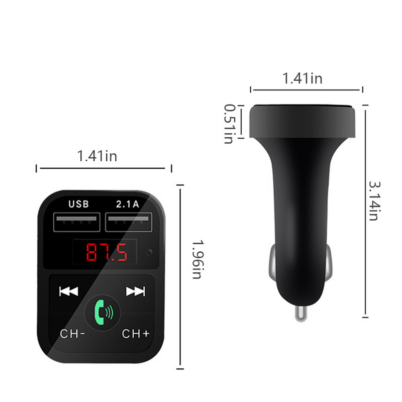 Transmițător automat compatibil cu Bluetooth Card de memorie fără fir de 1 2 inchi Funcție de memorie Receptor audio Player muzical Argintiu