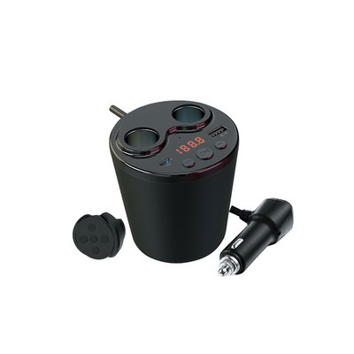 Auto vabakäeseade kadudeta MP3-mängija Bluetooth 5.0 FM-saatja juhtmevaba kaugjuhtimispult, topelt-USB kahekordne sigaretisüütaja port