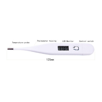 Дигитален термометър за домашен любимец за устна подмишница, анус, котка, куче, бързо отчитащ индикатор за телесна температура C66