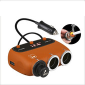 12-24 V auto multifunktsionaalne laadija auto sigaretisüütaja kahe USB-pordiga nutikas kiirlaadimine koos auto pingetuvastusega