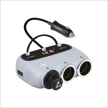 12-24V многофункционално зарядно за кола Автомобилна запалка Два USB порта Интелигентно бързо зареждане с откриване на автомобилно напрежение