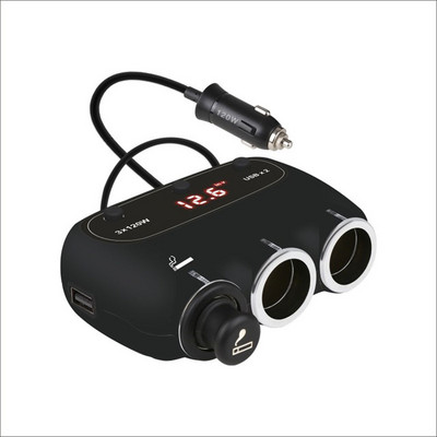12-24 V auto multifunktsionaalne laadija auto sigaretisüütaja kahe USB-pordiga nutikas kiirlaadimine koos auto pingetuvastusega