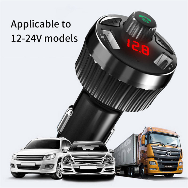 Transmițător FM Bluetooth pentru mașină MP3 Player Handsfree Kit auto Suport disc U 3.1A Încărcător USB dublu Adaptor de alimentare pentru XIAO MI IPHONE