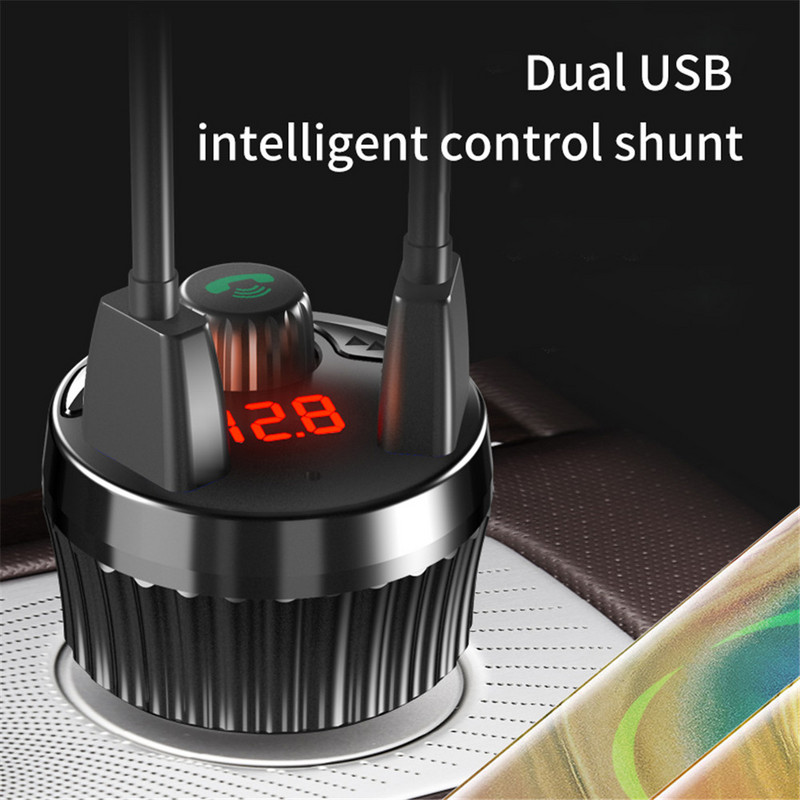 Transmițător FM Bluetooth pentru mașină MP3 Player Handsfree Kit auto Suport disc U 3.1A Încărcător USB dublu Adaptor de alimentare pentru XIAO MI IPHONE