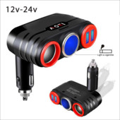 Διπλός αναπτήρας αυτοκινήτου USB 4 σε 1 120W 9-24V Αναπτήρας σε Ηλεκτρικές σκούπες τηλεφώνου USB Φόρτιση Αξεσουάρ φορτιστή αυτοκινήτου