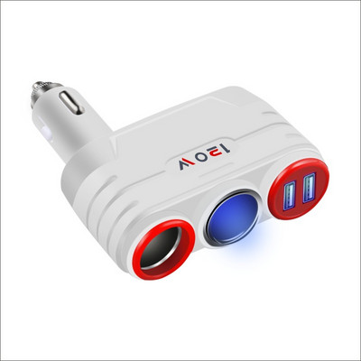 Διπλός αναπτήρας αυτοκινήτου USB 4 σε 1 120W 9-24V Αναπτήρας σε Ηλεκτρικές σκούπες τηλεφώνου USB Φόρτιση Αξεσουάρ φορτιστή αυτοκινήτου