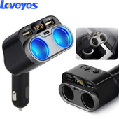 Punjač za automobil, jedan s dva dvostruka USB 80 W, višenamjenski s prekidačem Type-c 5 V 3,1 A, adapter za upaljač, prikaz napona C47