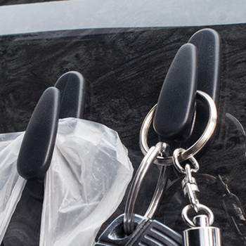 Γάντζοι αυτοκινήτου Hanger Hook Προσκέφαλο Organizer Vehicle Mini Dashboard Black Holder Pursehangershanging