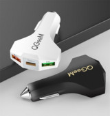 QG-CH08 30W QC 3.0 3 Încărcător de mașină USB Adaptor de încărcare rapidă 3.0 cu indicator LED pentru iPhone XS 11Pro Mi10 S20+ Note 20 OnePlus 8 Pro