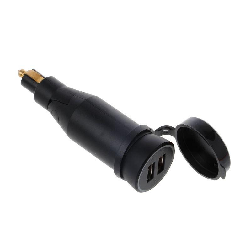 Adaptor de alimentare priză țigară USB dublu pentru motocicleta Hella DIN3.1A