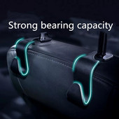 2gab Creative Car Seat Truck Coat Muguras āķi Organizators Universāls galvas balsta stiprinājuma turētājs Vienkārša stila auto somas pakaramais