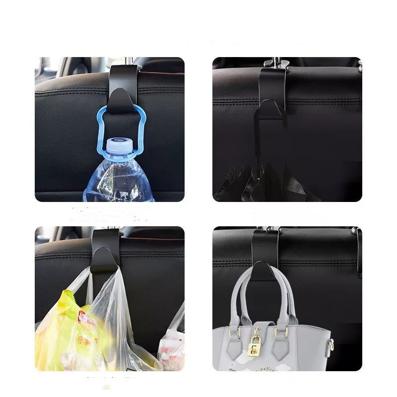 2tk Creative autoistme veoauto mantel seljakonksud korraldaja universaalne peatoe kinnitus hoiustamishoidik Lihtne stiil autokoti riidepuu