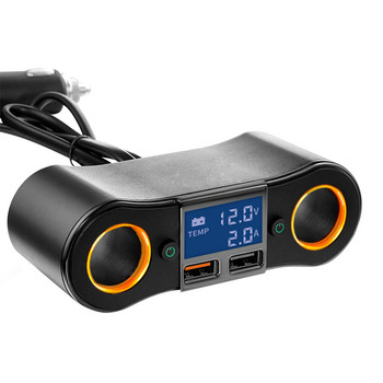 CDEN зарядно за кола бързо зареждане сплитер за запалка за кола USB QC3.0 захранващ адаптер за откриване на ток напрежение в колата