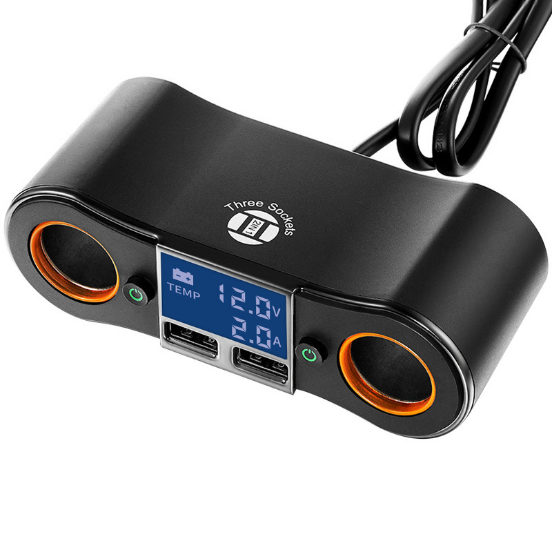 CDEN φορτιστής αυτοκινήτου γρήγορης φόρτισης διαχωριστής αναπτήρα αυτοκινήτου USB QC3.0 ανίχνευσης ρεύματος μετασχηματιστής τάσης αυτοκινήτου