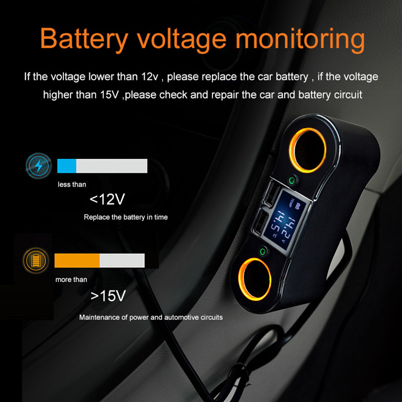 CDEN φορτιστής αυτοκινήτου γρήγορης φόρτισης διαχωριστής αναπτήρα αυτοκινήτου USB QC3.0 ανίχνευσης ρεύματος μετασχηματιστής τάσης αυτοκινήτου