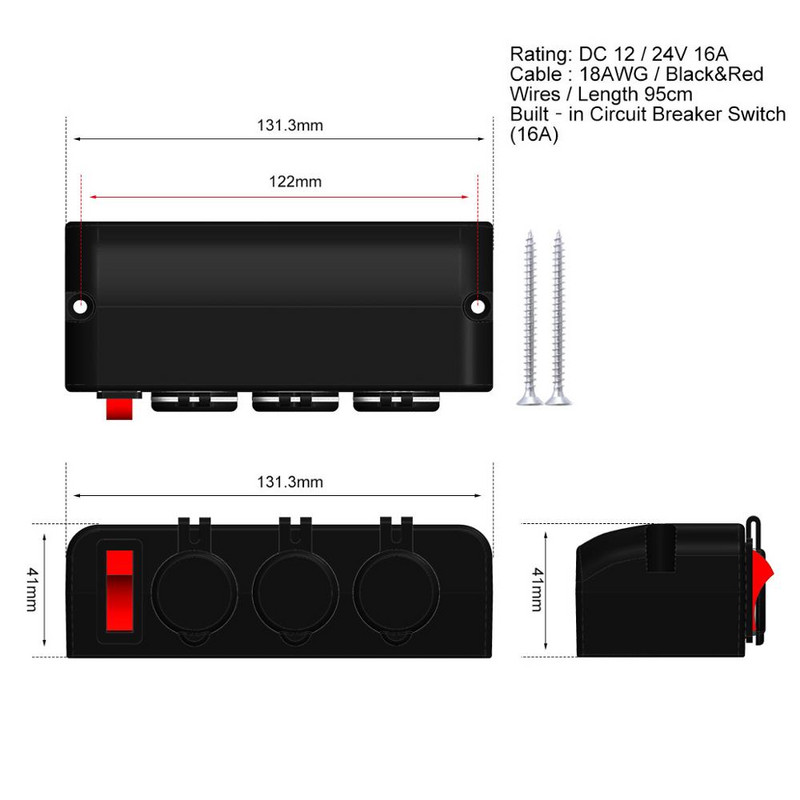 2020 Νέα βάση αναπτήρα 12/24V 16A με διακόπτη προστασίας υπερφόρτωσης Προϊόντα πατέντα Περισσότερες επιλογές
