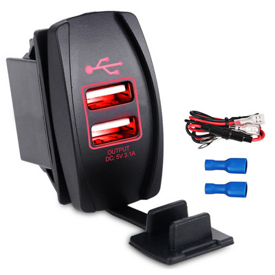 Urbanroad 12-24V veekindel paat mootorratas auto kahe USB pordiga laadija pistikupesa usb auto sigaretituli 2 pordiga adapter 3.1A