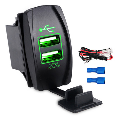 Urbanroad 12-24V veekindel paat mootorratas auto kahe USB pordiga laadija pistikupesa usb auto sigaretituli 2 pordiga adapter 3.1A