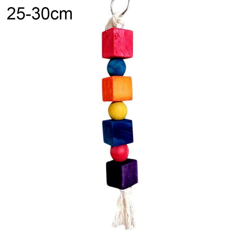 Naminių paukščių papūga medžio kaladėlės Medvilninės virvės narvas Pakabinamas stovimas kramtomasis žaislas Spalvinga vynuogių kekė Kūrybiškas įkandimams atsparus pakabukas