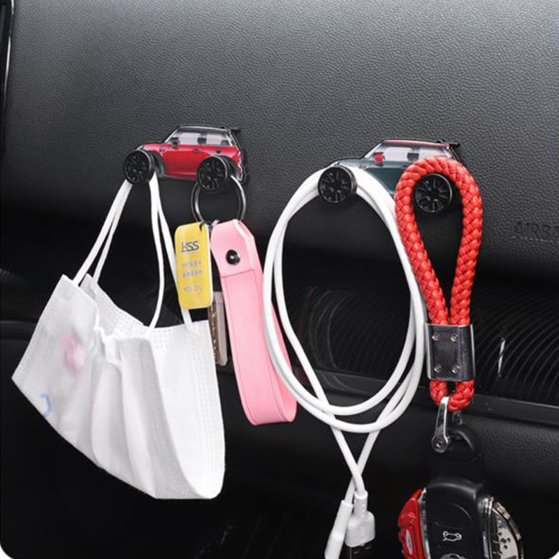 Autokujuline metallist dekoratiivne konksu kleebis Multifunktsionaalne traadiklamber MINI Cooper S JCW F54 F55 F56 F60 R55 R56 R60 R61 jaoks