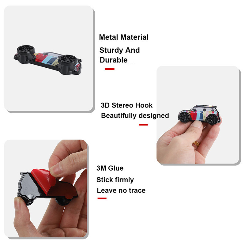 Autokujuline metallist dekoratiivne konksu kleebis Multifunktsionaalne traadiklamber MINI Cooper S JCW F54 F55 F56 F60 R55 R56 R60 R61 jaoks